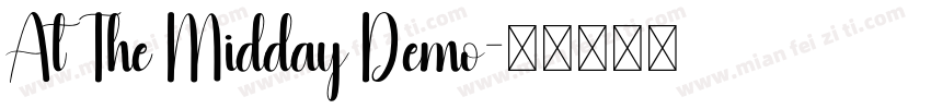 At The Midday Demo字体转换